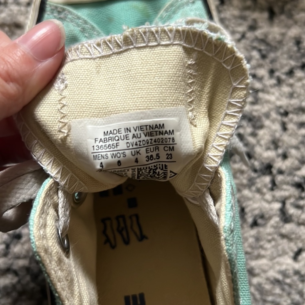 Aqua CONVERSE Canvas Shoes (Size: 6) - Picture 4 of 4